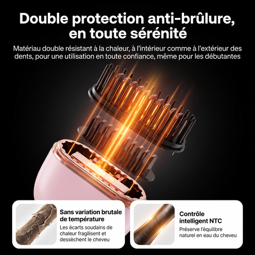 Mini Brosse Lissante Sans Fil - Lisses en 5 Minutes